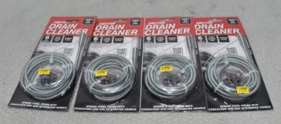 4 x DEKTON Drain Cleaners - Spring Steel Probes - Original Retail £19.80 - Ref: HW476/HWP6 - CL911 -