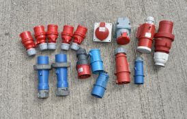 16 x Assorted Commando Sockets/Plugs - 240V & 415V - Ref: KCS133/C1 - CL011 - Location: Altrincham
