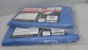 2 x 5.4M X 7M Blue Polyethylene Tarpaulin - Original Retail £53.90 - Ref: HW206/1/HWC1 - CL911 -