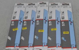 5 x Packs Of Bosch 2608656034 S1122Hf Flexible Wood Metal Sabre Reciprocating Saw Blades - 5