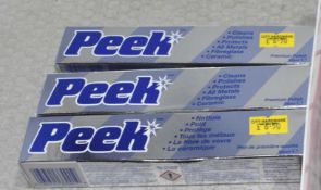 3 x Packs Of Peek Premium Polish - Original Retail £19.50 - Ref: HW616/2/HWP7 - CL911 - Location: