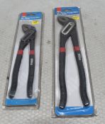 2 x HILKA Water Pump Pliers - Box Joint - Original Retail £26.90 - Ref: HW637/HWP7 - CL911 -