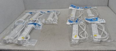9 x STATUS 4-Gang Extension Leads - Ref: HW669/HWP7 - CL911 - Location: Altrincham WA14Condition: