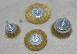 4 x Rotary Wire Wheels For Drills - Ref: HW659/HWP7 - CL911 - Location: Altrincham WA14Condition: