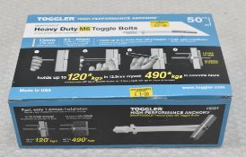 1 x BOX OF 50 TOGGLER Snaptoggle M6 Toggle Fixings Heavy Duty - Ref: HW145/HWP2 - CL911 -
