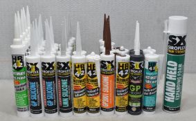 35 x Tubes Of Assorted Siicone, Caulk And Expanding Foam - Ref: HW463/HWP6 - CL911 - Location: