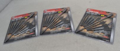 3 x DEKTON 10 Piece Flat Wood Drill Bit Sets - Original Retail £35.85 - Ref: HW516/HWP6 - CL911 -