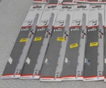 5 x Packs Of Bosch S1531L Green Wood Reciprocating Saw Blades 240Mm - 5 Blades Per Pack - Original