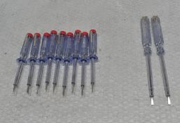 11 x Electrical Tester Screwdrivers - Ref: HW440/HWP6 - CL911 - Location: Altrincham