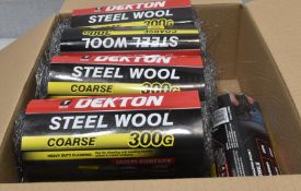 9 x DEKTON Steel Wool Coarse 300G - Original Retail £36.00 - Ref: HW218/HWP3 - CL911 - Location: