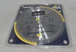 1 x ALPEN 305mm X 60T Woodcutting Disc / Chop Saw Blade - Original Retail £67.95 - Ref: HW654/HWP7 -
