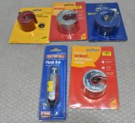 4 x Pipe Cutters (15Mm, 22Mm & 28Mm) + 1 X Plumb Bob - Original Retail £52.00 - Ref: HW520/HWP6 -