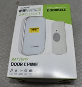 1 x LLOYTRON Mip System 3 Wireless Doorbell Kit - Original Retail £16.95 - Ref: HW596/HWP7 - CL911 -