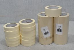 20 x Rolls Of Masking Tape - Various Widths - Ref: HW393/HWP5 - CL911 - Location: Altrincham