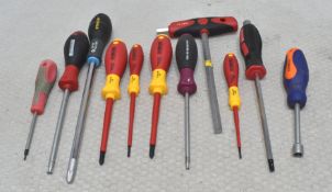 11 x Assorted Screwdrivers - Ref: HW619/HWP7 - CL911 - Location: Altrincham WA14Condition: New/