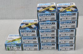 14 x BOXES OF OPTIMAXX Extreme Performance Wood Screws - Approx 200 Screws Per Box - Original Retail