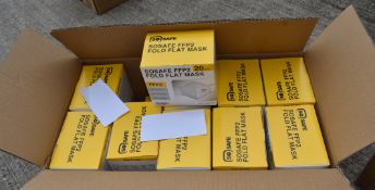 400 x SOSAFE Ffp2 Fold Flat Mask - Supplied In Boxes Of 20 Pieces - Ref: KCS151/C4 - CL011 -