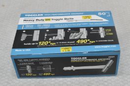 1 x BOX OF 50 TOGGLER Snaptoggle M6 Toggle Fixings Heavy Duty - Ref: HW143/HWP2 - CL911 -