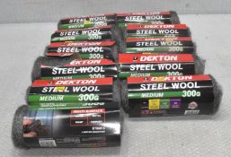 11 x DEKTON Steel Wool Medium 300G - Original Retail £44.00 - Ref: HW178/HWP2 - CL911 - Location: