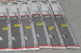 6 x Packs Of Bosch S1531L Green Wood Reciprocating Saw Blades 240Mm - 5 Blades Per Pack - Original