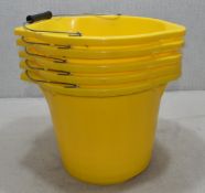5 x Yellow Buckets - Original Retail £29.75 - Ref: HW394/HWP5 - CL911 - Location: Altrincham