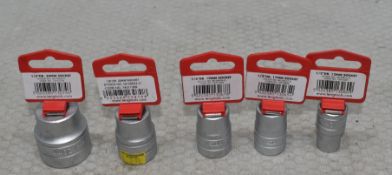 14 x TENG TOOLS Sockets - Ref: HW739/HW740/HW741/HW742/HWP7 - CL911 - Location: Altrincham
