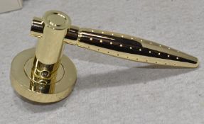 6 x Buckingham Lever / Door Handle On Rose Sets - Brass - Code: 30014 - Original Retail £141.00 -