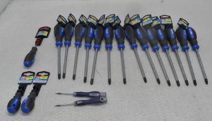 17 x HILKA Pozi Tip Screwdrivers - Ref: HW273/2/HWP3 - CL911 - Location: Altrincham WA14Condition: