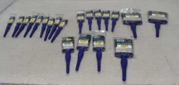 20 x EXTRA EDGE Paint Brushes - Includes Sizes From 25Mm To 100Mm - Ref: HW466/HWP6 - CL911 -