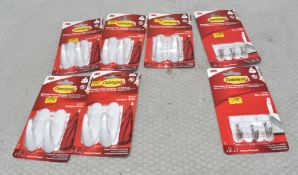7 x Packs Of Command Strip Hooks - Original Retail £34.65 - Ref: HW627/HWP7 - CL911 - Location: