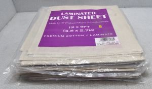 5 x Laminated Dust Sheets - 3.6 X 2.7M - Original Retail £54.75 - Ref: HW207/HWC1 - CL911 -