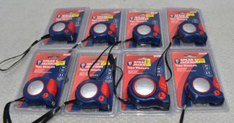 8 x SPEAR & JACKSON Tape Measures - 7 X 3 Meters And 1 X 5 Meters - Original Retail £39.60 - Ref: