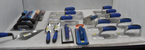20 x Assorted Tools - Trowels And Floats - Ref: HW157/HWP2 - CL911 - Location: Altrincham