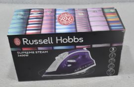 1 x RUSSELL HOBBS Supreme Steam 2400W Clothes Iron - Original Retail £35.95 - Ref: HW300/HWP3 -