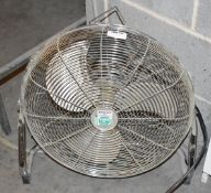 1 x Chrome 14 Inch Floor Fan