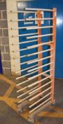 1 x Fifteen Bar Industry Standard Spray Booth Drying Rack With Heavy Duty Nylon Castors