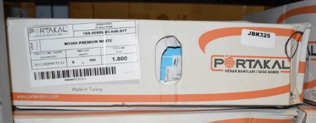 1 x Box of Portakal W1000 Premium White Edge Banding - Includes 6 x 300m Rolls - New Boxed Stock