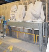 1 x Four Bag Filter Extraction Unit - Galvanised Metal Construction - Dimensions: H220 x W300 x D61