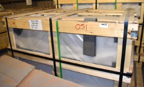 500 x Noval Glass Silver Mirrors With Polished Edges and Safety Woven Film - Size: 996 x 255mm