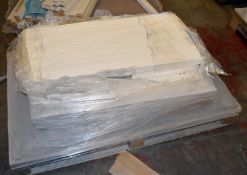 1 x Pallet Job Lot Containing 29 x Modular Unit Leg Sets With a Cream Finish - New Unused Stock