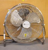 1 x 1 x Chrome 14 Inch Floor Fan - Model: Puremate PM7147