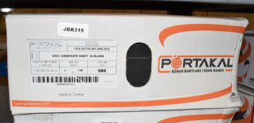 1 x Box of Portakal High Gloss Graphite Grey Edge Banding - Includes 7 x 140m Rolls - Colour: U961