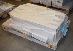 1 x Pallet Job Lot Containing 30 x Modular Vanity Unit Leg Sets With a Porcelain Finish - New Unused