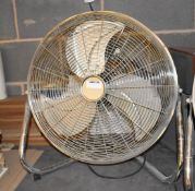 1 x Chrome 14 Inch Floor Fan