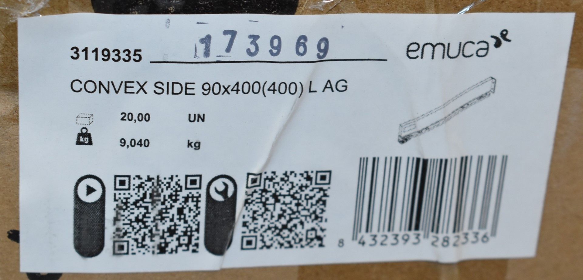 20 x Emuca Convex Metal Drawer Side Kits - Includes 1 x Box of 20 x Left and 1 x Box of 20 x Right - Image 2 of 5
