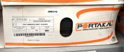 1 x Box of Portakal High Gloss Graphite Grey Edge Banding - Includes 7 x 140m Rolls - Colour: U961