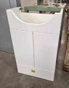 1 x White Gloss 500mm Bathroom Vanity Unit - New Boxed Stock