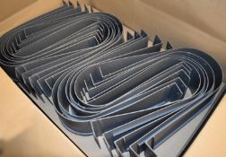 100 x Emuca Under Sink Curved Inserts - Plastic Anthracite Grey Finish