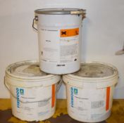 3 x 5 Liter Containers of White Linemarker Paint - Unused Sealed Containers