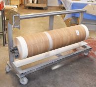 1 x Heavy Duty Mobile Materials Roll Dispenser For Vinyl, Fabrics and Other Consumables - Heavy Duty